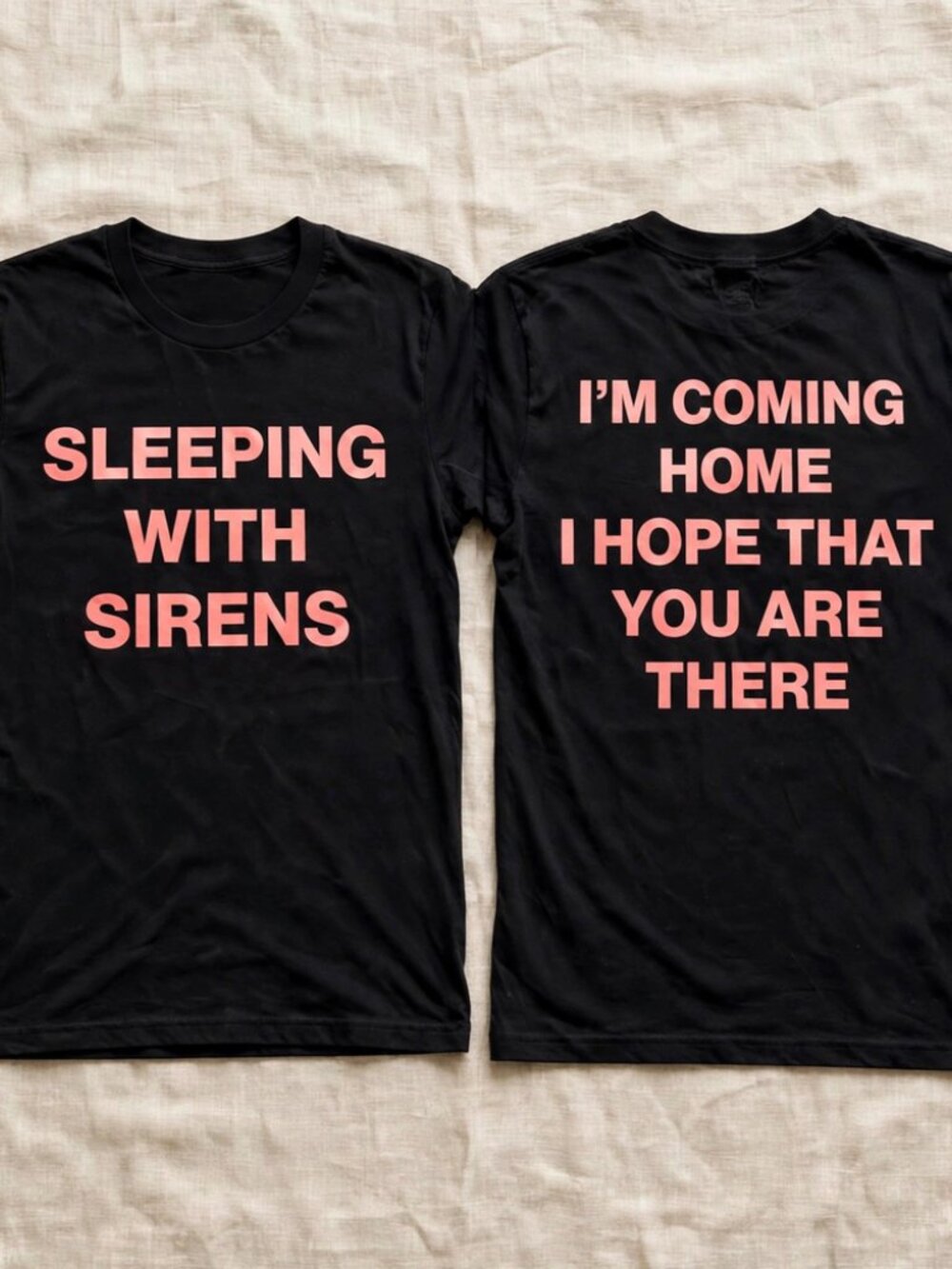 Sleeping With Sirens I'm Coming Home 2026 Tour Black Graphic T-Shirt [Reprint]